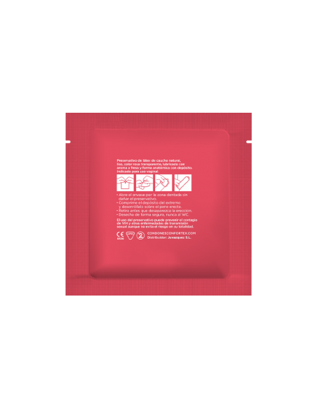 CONFORTEX - STRAWBERRY CONDOM 144 UNITS