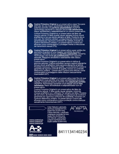 CONTROL - FINISSIMO ORIGINAL 6 UNITS