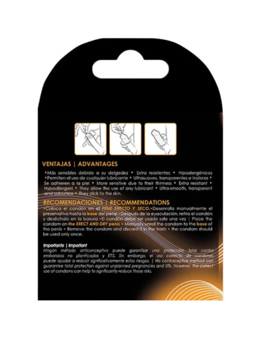 UNIQ - CLASSIC be latekso prezervatyvai, 3 vnt.