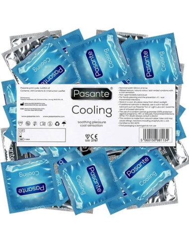 PASANTE - CONDOMS COOLING EFFECT BAG 144 UNITS