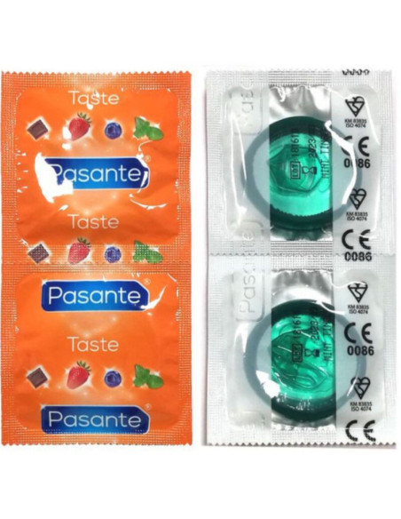 PASANTE - CONDOMS FLAVOR MINT BAG 144 UNITS