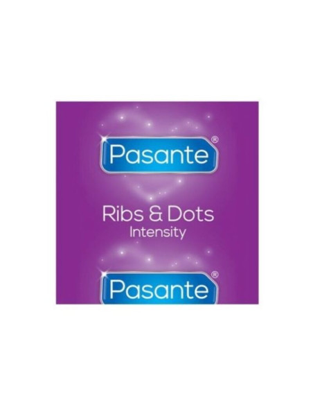 PASANTE - RIBS and DOTS INTENSITY PREZERVATYVAI, 144 VIENETAI