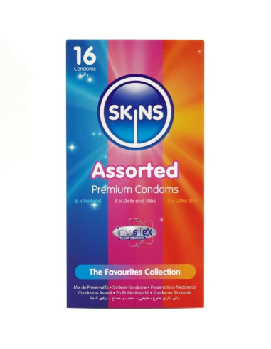 SKINS - ASSORTED PREMIUM CONDOMS PACK 16