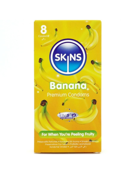 SKINS - BANANA PREMIUM CONDOMS PACK 8