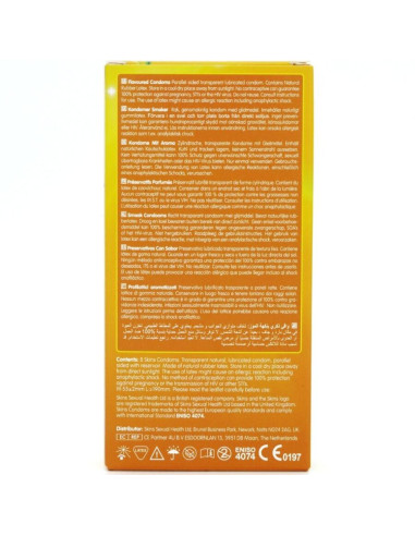 SKINS - BANANA PREMIUM CONDOMS PACK 8