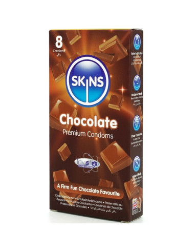 SKINS - CHOCOLATE PREMIUM CONDOMS PACK 8