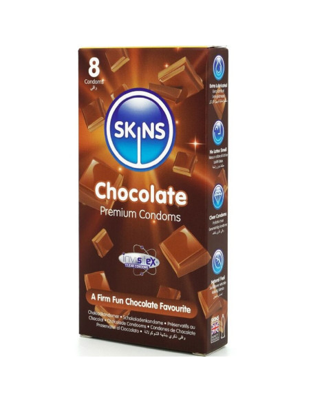 SKINS - CHOCOLATE PREMIUM CONDOMS PACK 8