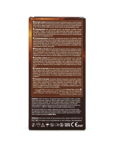 SKINS - CHOCOLATE PREMIUM CONDOMS PACK 8