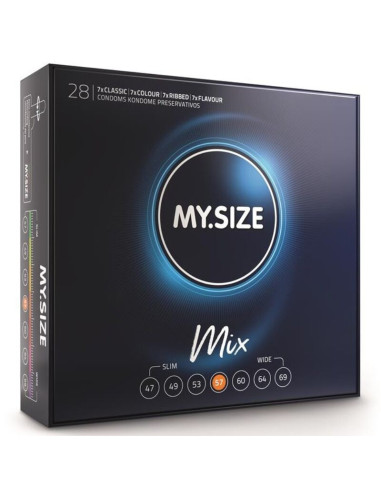 MY SIZE - MIX CONDOMS 57 MM 28 UNITS