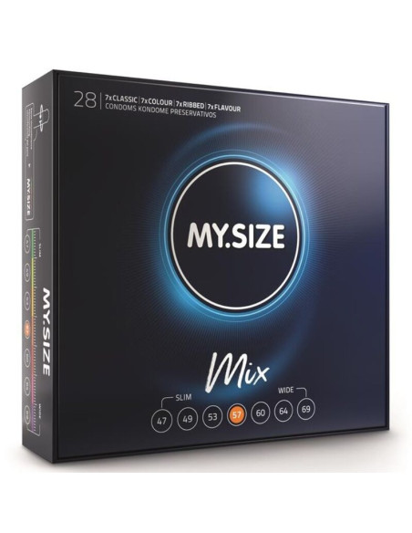 MY SIZE - MIX CONDOMS 57 MM 28 UNITS