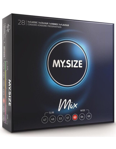 MY SIZE - MIX CONDOMS 60 MM 28 UNITS