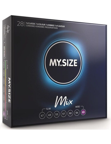MY SIZE - MIX CONDOMS 69 MM 28 UNITS