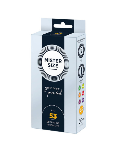 MISTER SIZE - PREZERVATYVŲ DYDIS M 53 MM (10 VIENETŲ)