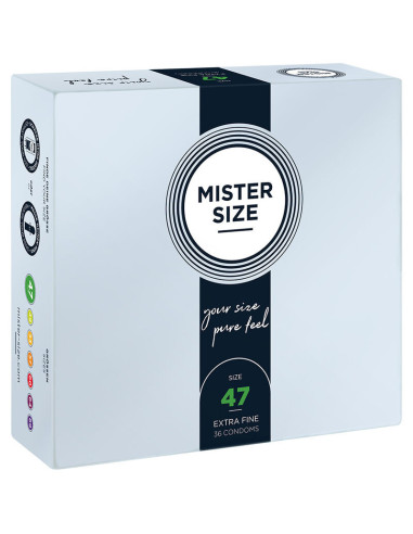 MISTER SIZE - PREZERVATYVAI, XS DYDIS 47 MM (36 VIENETAI)