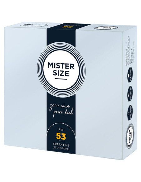 MISTER SIZE - PREZERVATYVŲ DYDIS M 53 MM (36 VIENETAI)