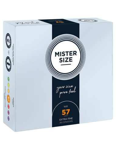 MISTER SIZE - PREZERVATYVŲ DYDIS L 57 MM (36 VIENETAI)