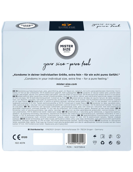 MISTER SIZE - CONDOM SIZE L 57 MM (36 UNITS)