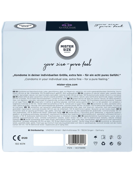 MISTER SIZE - CONDOMS SIZE XXXL 69 MM (36 UNITS)