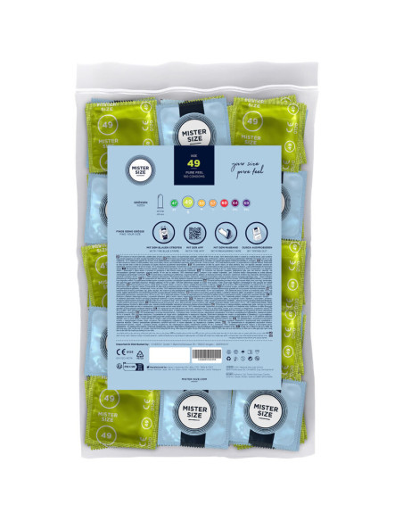 MISTER SIZE - CONDOM SIZE S 49 MM (100 UNITS)