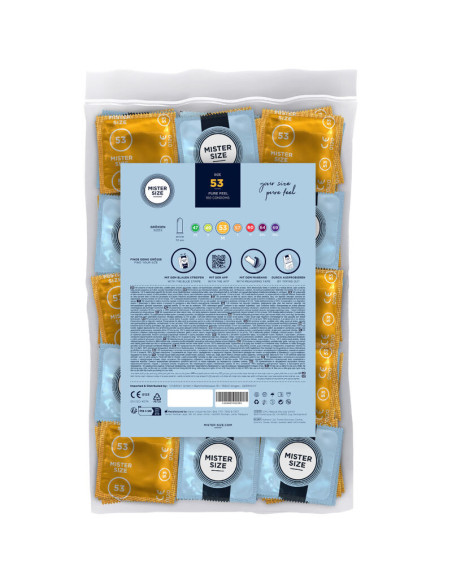MISTER SIZE - CONDOM SIZE M 53 MM (100 UNITS)