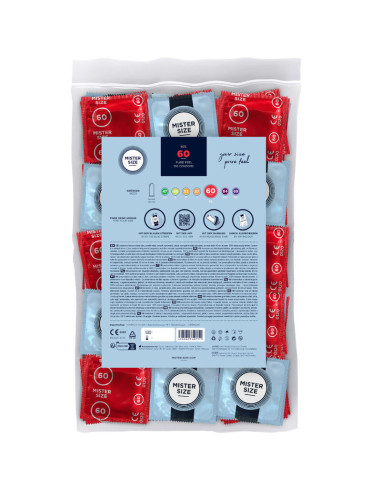 MISTER SIZE - CONDOM SIZE XL 60 MM (100 UNITS)