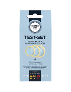 MISTER SIZE - TEST SET 3 DIFFERENT SIZED CONDOMS MEASURING TAPE