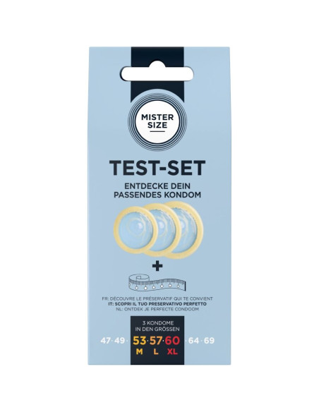 MISTER SIZE - TEST SET 3 DIFFERENT SIZED CONDOMS MEASURING TAPE