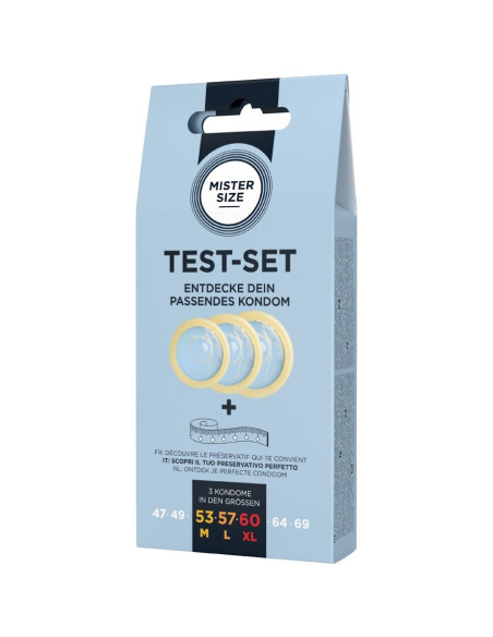 MISTER SIZE - TEST SET 3 DIFFERENT SIZED CONDOMS MEASURING TAPE