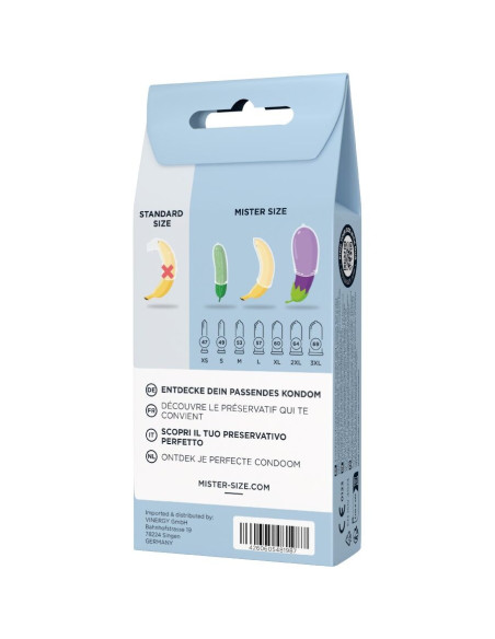 MISTER SIZE - TEST SET 3 DIFFERENT SIZED CONDOMS MEASURING TAPE