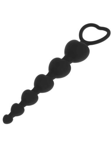 BLACKandSILVER - MILA ANAL CHAIN OF HEARTS 18 CM