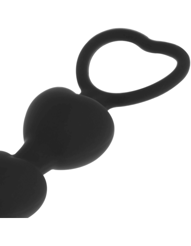BLACKandSILVER - MILA ANAL CHAIN OF HEARTS 18 CM