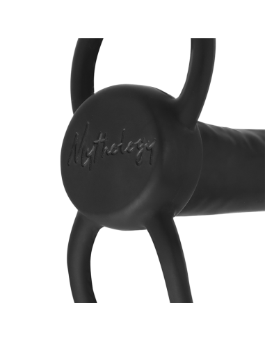 MYTHOLOGY - COBI ONYX ANAL DILDO WITH COCK AND TESTICLE RING 13 SILICONE CM