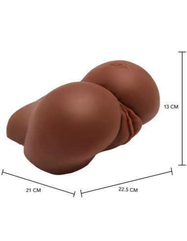 ACT - BIG ASS REALISTIC MASTURBATOR WITH BROWN VIBRATOR