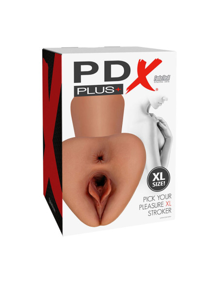 PDX PLUS - PICK YOUR PLEASURE XL REALISTIC STROKER BROWN