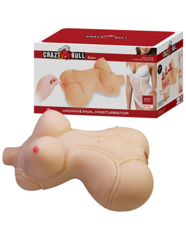 CRAZY BULL - DIANA REALISTIC FEMALE TORSO VAGINA AND ANAL 5 KG