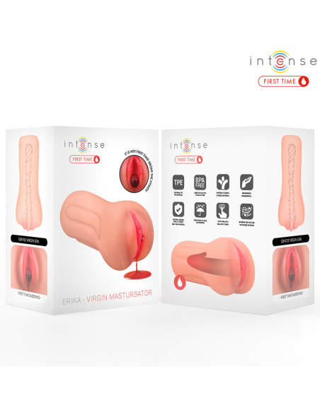 INTENSE FIRST TIME - ERIKA VIRGIN MASTURBATOR WITH BLEEDING