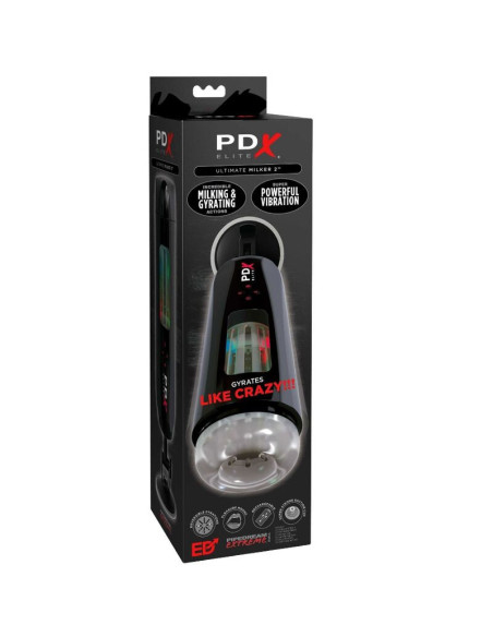 PDX ELITE - STROKER ULTIMATE MILKER 2 sukamasis ir vibruojantis