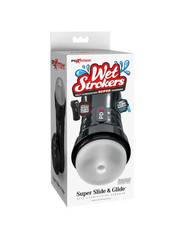 PDX EXTREME - SLIDE and GLIDE SELF-LUBRICATING MASTURBATOR CLEAR