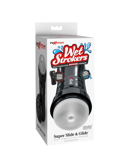 PDX EXTREME - SLIDE and GLIDE SELF-LUBRICATING MASTURBATOR CLEAR