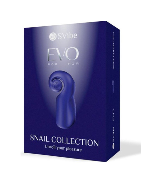 SNAIL VIBE - EVO FOR HIM VYRIŠKAS MASTURBATORIUS SU RANKENĖLE, TAMSI MĖLYNAS