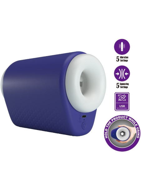 PRETTY LOVE - DJ LADY MALE MASTURBATOR WITH VIBRATION 5 SETTINGS PURPLE