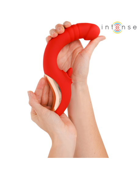 INTENSE - PAULINA VIBRATOR AND STIMULATOR IN U SHAPE RED