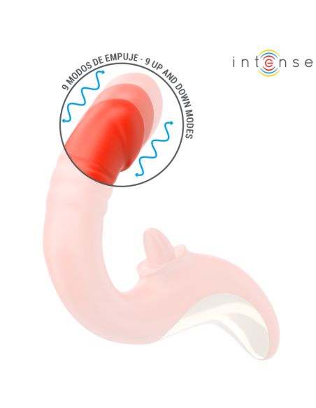 INTENSE - PAULINA VIBRATOR AND STIMULATOR IN U SHAPE RED