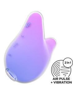 SATISFYER - UNDINĖS VIBRAVIMO STIMULIATORIUS IR VIBRATORIUS VIOLETINIS IR ROŽINIS