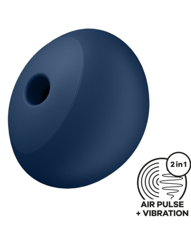 SATISFYER - AIR POWER 4 stimuliatorius ir vibratorius, 12 vibracijų, mėlynas