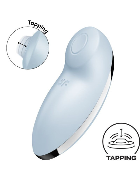 SATISFYER - TAP and CLIMAX 2 VIBRATOR and STIMULATOR BLUE