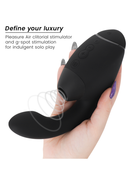 WOMANIZER - DUO NEXT DUAL CLITORAL irG-SPOTO STIMULIATORIAUS JUODAS