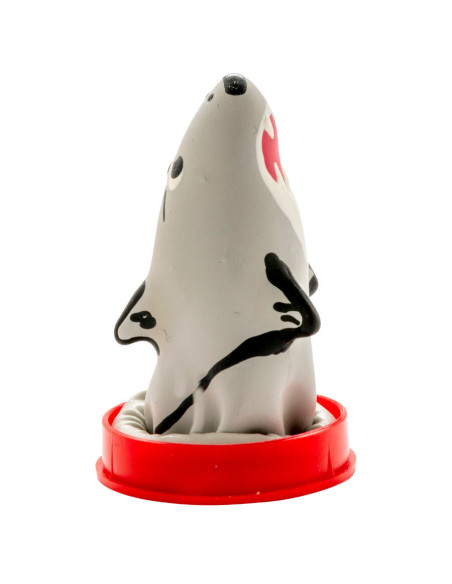 CONDOMERIE - HANDPAINTED NOVELTY CONDOMS SHARK MODEL 1