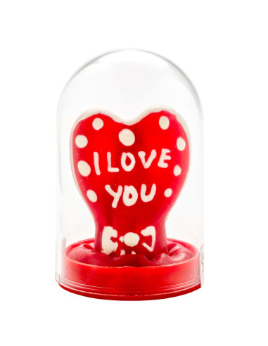 CONDOMERIE - HANDPAINTED NOVELTY CONDOMS HEART - I LOVE YOU MODEL 1
