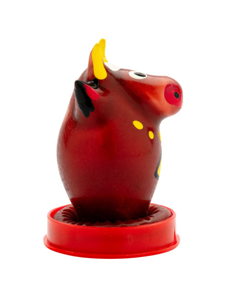 CONDOMERIE - HANDPAINTED NOVELTY CONDOMS BULL MODEL 1